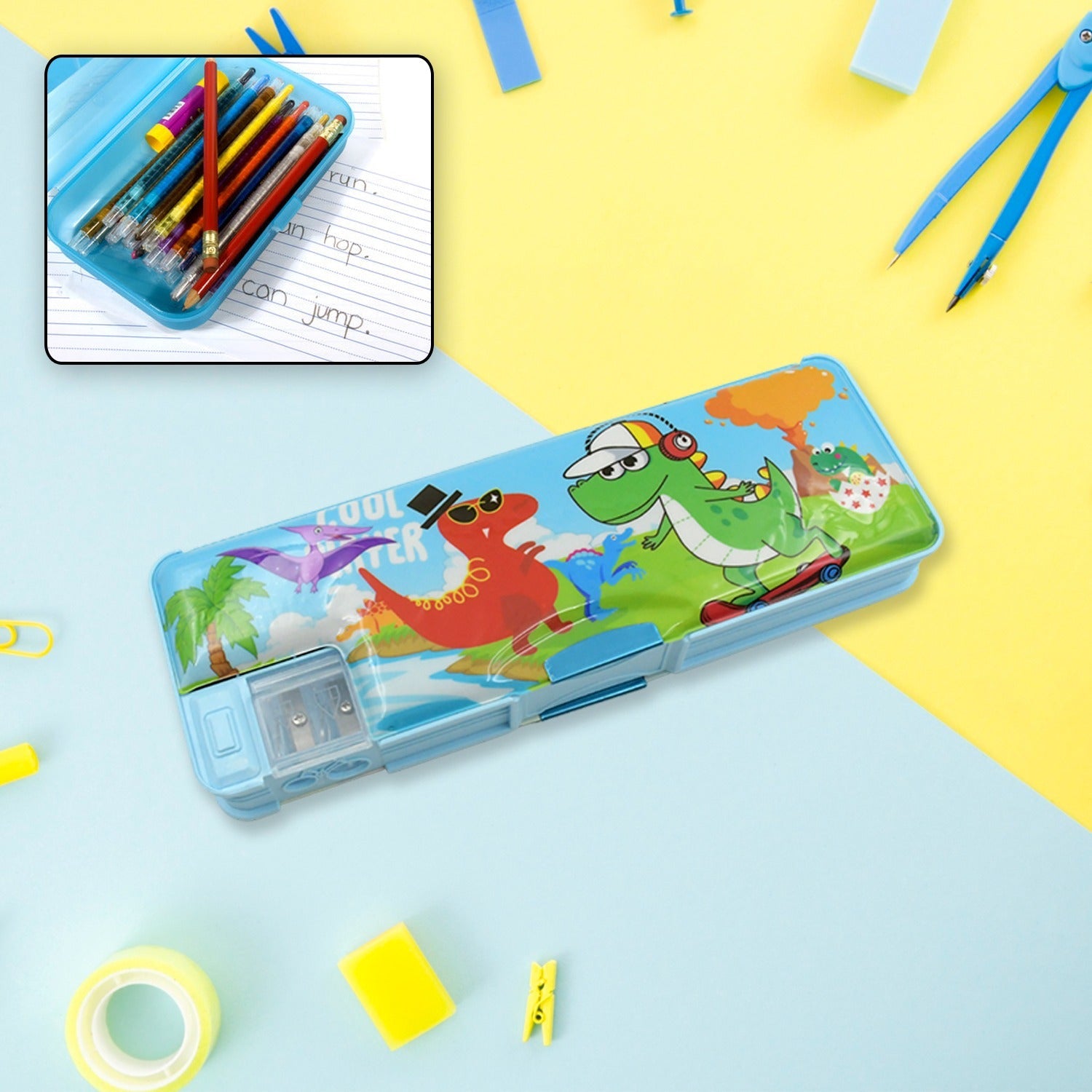 4252 Multipurpose Compass Box, Plastic Double Deck Pencil Case with 2 Compartments, Supplies Utility Box Storage Organizer, Pencil Box for School, Cartoon Printed Pencil Case for Kids, Birthday Gift for Girls & Boys (1 Pc Mix Design) 4252 Multipurpose Compass Box, Plastic Double Deck Pencil Case with 2 Compartments, Supplies Utility Box Storage Organizer, Pencil Box for School, Cartoon Printed Pencil Case for Kids, Birthday Gift for Girls & Boys (1 Pc Mix Design)